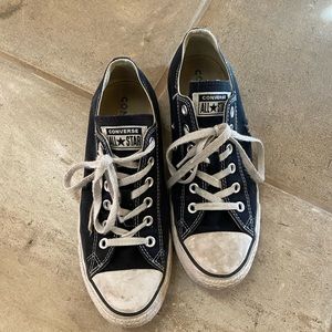 Used Size 9 & 1/2 Converse All Star Low Rise Womens Shoes